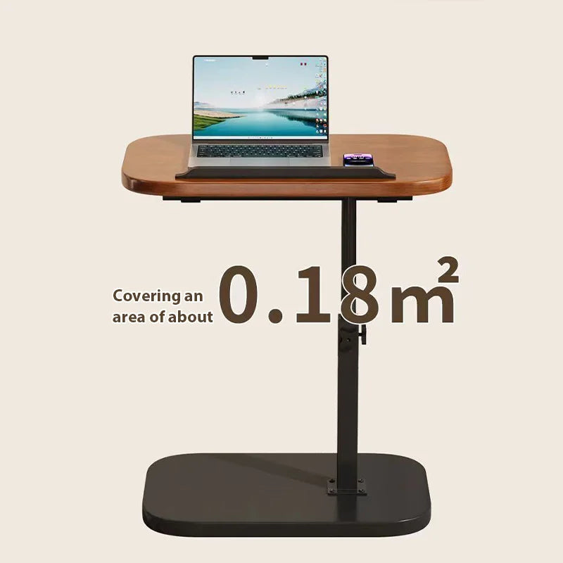 Multifunctional Lift Workstation for Small Spaces, Computer Desk, Foldable Bedside Table, Adjustable Laptop Tea Table for Home and Office