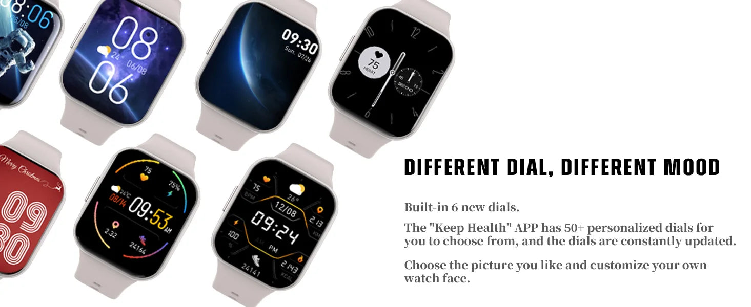 Smartwatch Fitness Tracker für Damen & Herren – 1,69" Touch Display, Schrittzähler & Schlafmonitor