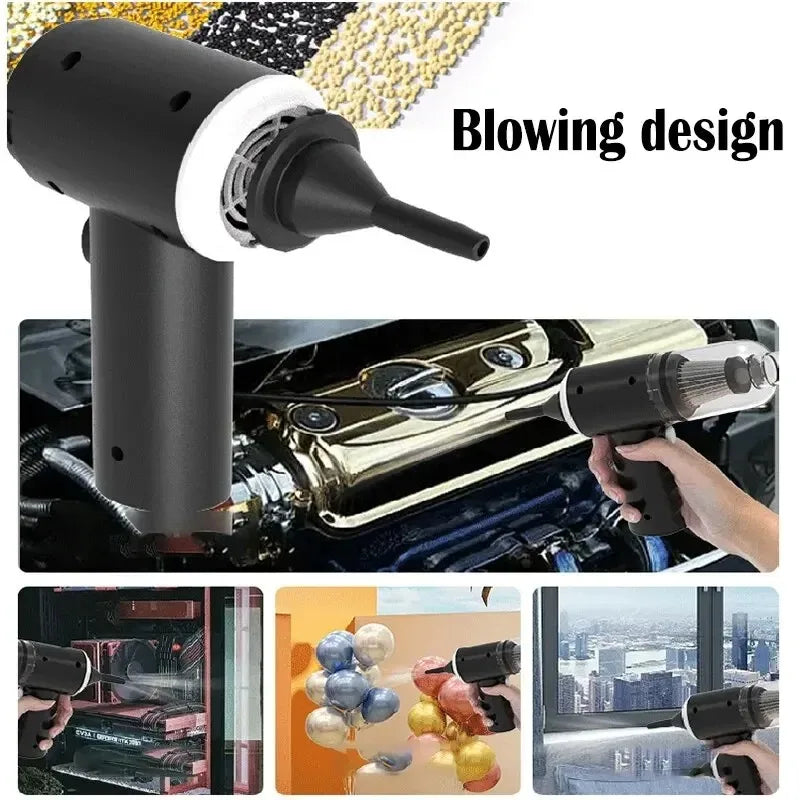 9000Pa Wireless Car Vacuum Cleaner USB Charging 1200mAh Portable Cleaning Device Mini Wet and Dry Vacuum Cleaner Household
