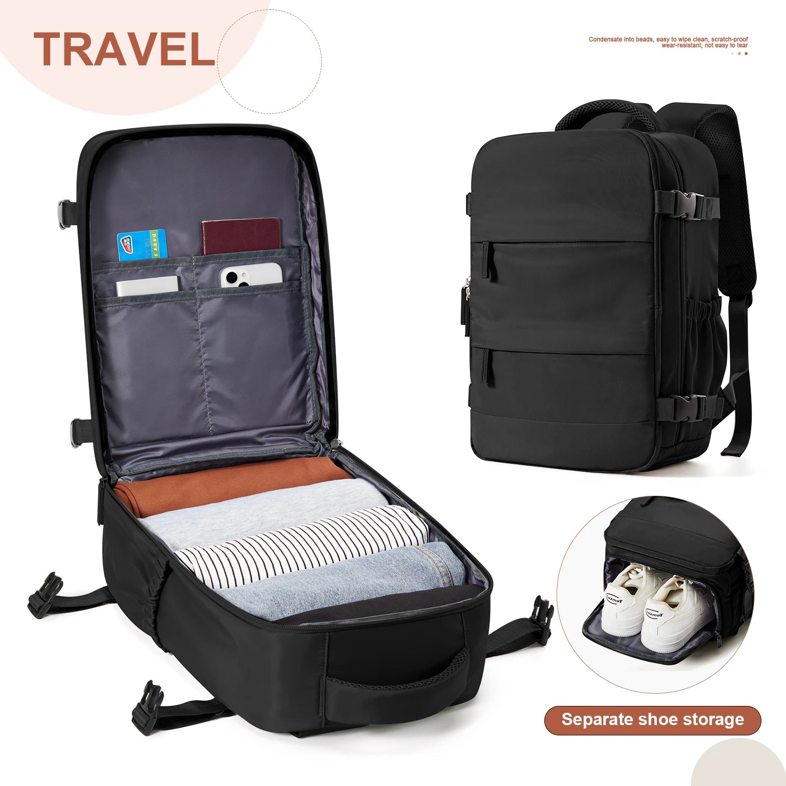 Ryanair Rucksack 40x20x30 cm – Handgepäck für Herren & Damen, Laptop & Reise