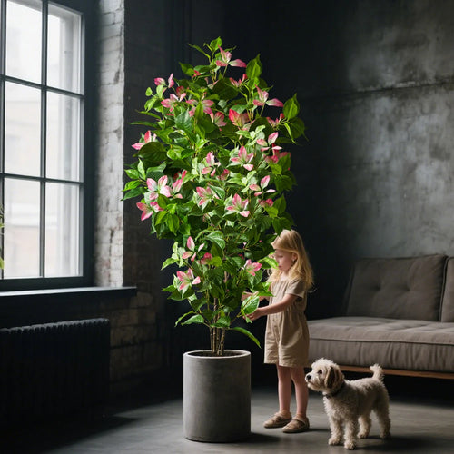 Blühender Kunstbaum 82–144cm – Magnolien-Stil, 3 Farben, für Innen & Außen | Hochzeit & Deko