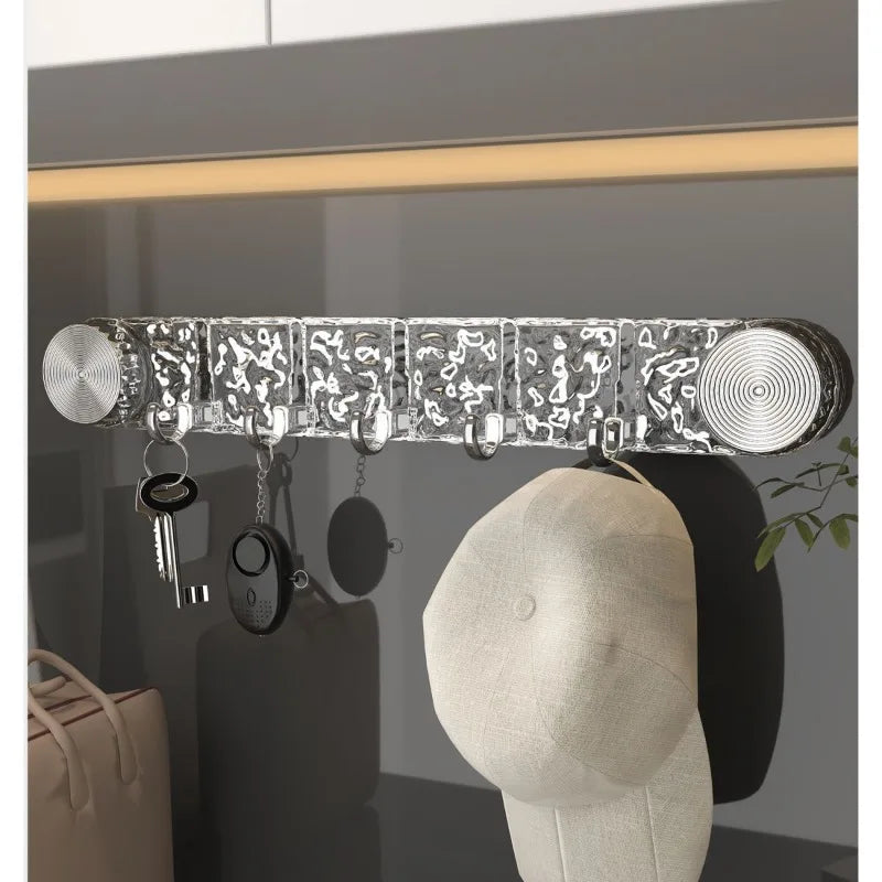 Home Storage Suction Cup Series with 5 Hooks, No Mark, No Punching, Strong Load-Bearing Suction Cup Hooks for Bathroom and Kitchen