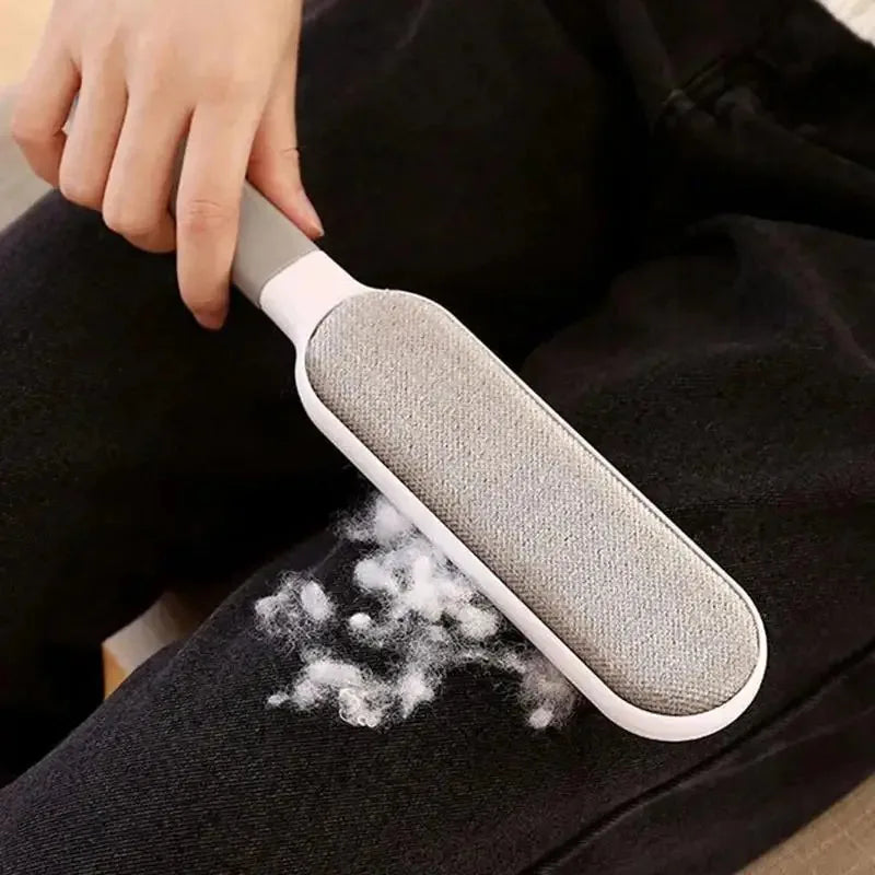 Double-sided pet hair remover, manual electrostatic sticky lint brush, for cats, clothes, sofas, furniture, carpet cleaning