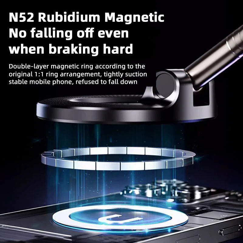 HOMEFISH K007 Magnetic Phone Holder – 360° Three-Axis Rotation, Multi-Scenario Mount
